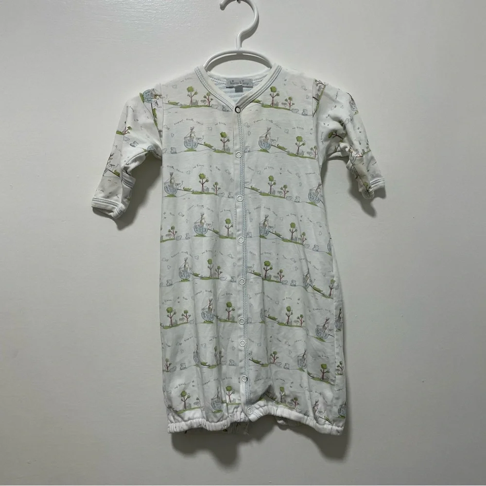 Kissy Kissy White and Green Kids Pajama sleeper - as is